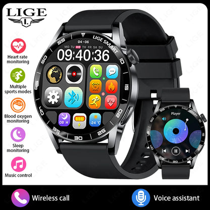 LIGE 2026 Voice Calling Smart Watch Men 1.38" HD IP68 Waterproof Sports Fitness Watches New Man Women Smartwatch For Android iOS