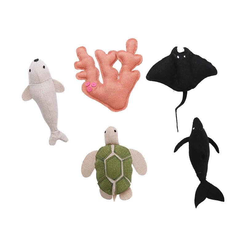 The new canvas collection of Sea creatures includes sound paper bite resistant interactive play pet supplies