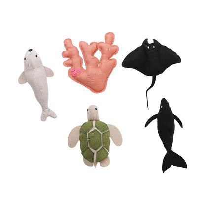 The new canvas collection of Sea creatures includes sound paper bite resistant interactive play pet supplies
