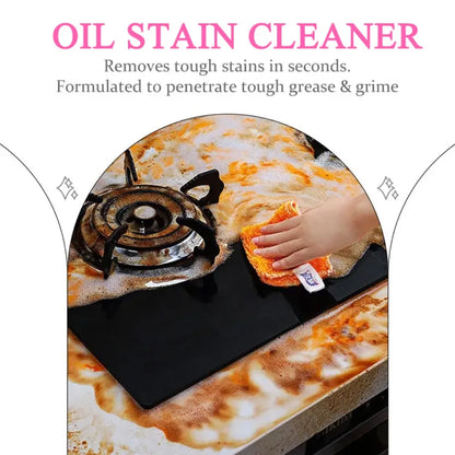 Heavy Duty Kitchen Grease Remover Oil Stain Cleaner Heavy Oil Remover Easily Cleans Stoves Oven Range Hoods Grease Removal Spray