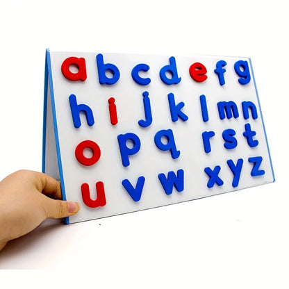 Red & Blue English Letter Magnetic Stickers Number Refrigerator Magnetic Stickers Alphabet Spelling Educational Kids Toys