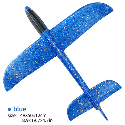 50/33CM Big Flash Foam Plane Glider Hand Throw Light Inertial AirPlane EPP Outdoor Launch Fun of Kids Toys for Children Boy Gift