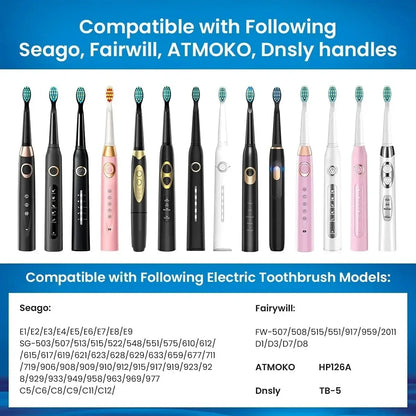 Electric Toothbrush Replacement Heads Compatible With SEAGO SG910/507/958/515/949/575/551,4/8/16pcs