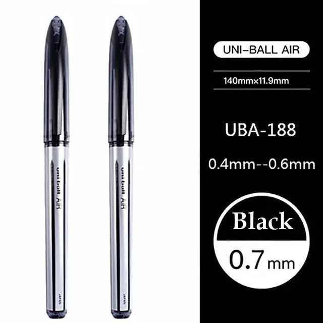 Uni Ball Air Micro Gel Rollerball Pen UBA-188 0.5/0.7MM Japanese Stationery Black Technology Straight Liquid Free Control Ink