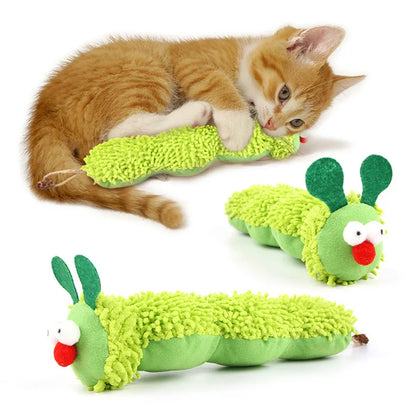 고양이 장난감 Pet Supplies Caterpillar Shaped Plush Cat Toy Contains Catnip Self Pleasure Boredom Relief Cat Toys Interactive