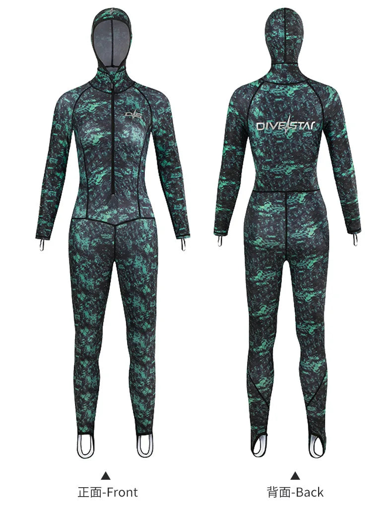 0.5MM Lycra Swimsuit Women Men Summer Suits Fishing Diving Surfing Snorkeling Kayaking Camouflage Adult Full Body