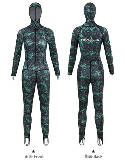 0.5MM Lycra Swimsuit Women Men Summer Suits Fishing Diving Surfing Snorkeling Kayaking Camouflage Adult Full Body