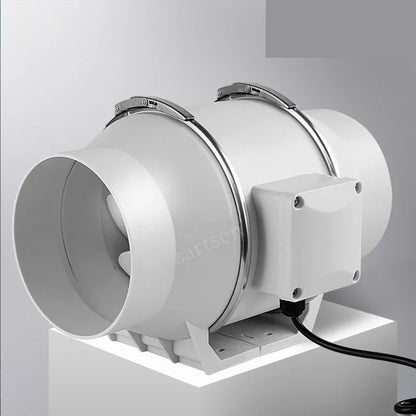 3/4/5/6Inch Industrial Exhaust Fan 220V Grow Silent Pipe Duct Bathroom Extractor Ventilation Kitchen Toilet Wall Air Ventilator