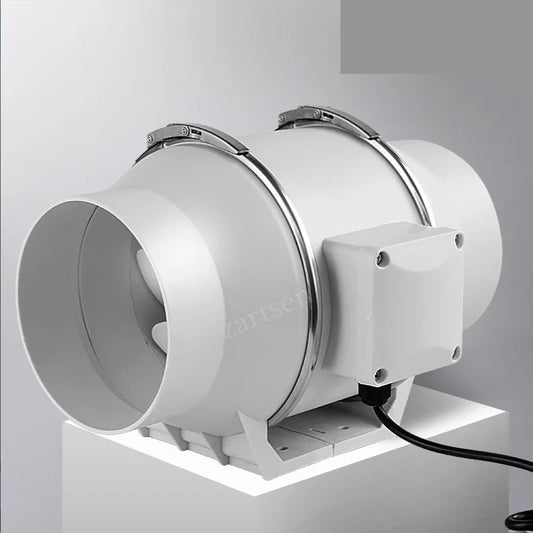3/4/5/6Inch Industrial Exhaust Fan 220V Grow Silent Pipe Duct Bathroom Extractor Ventilation Kitchen Toilet Wall Air Ventilator