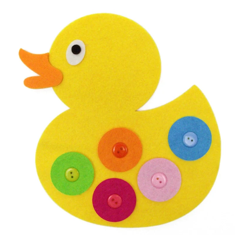 Children's Early Education Toys Animals Theme DIY Fabric Material Package Kids Educational Toy Button Buckle Zipper Teaching Toy