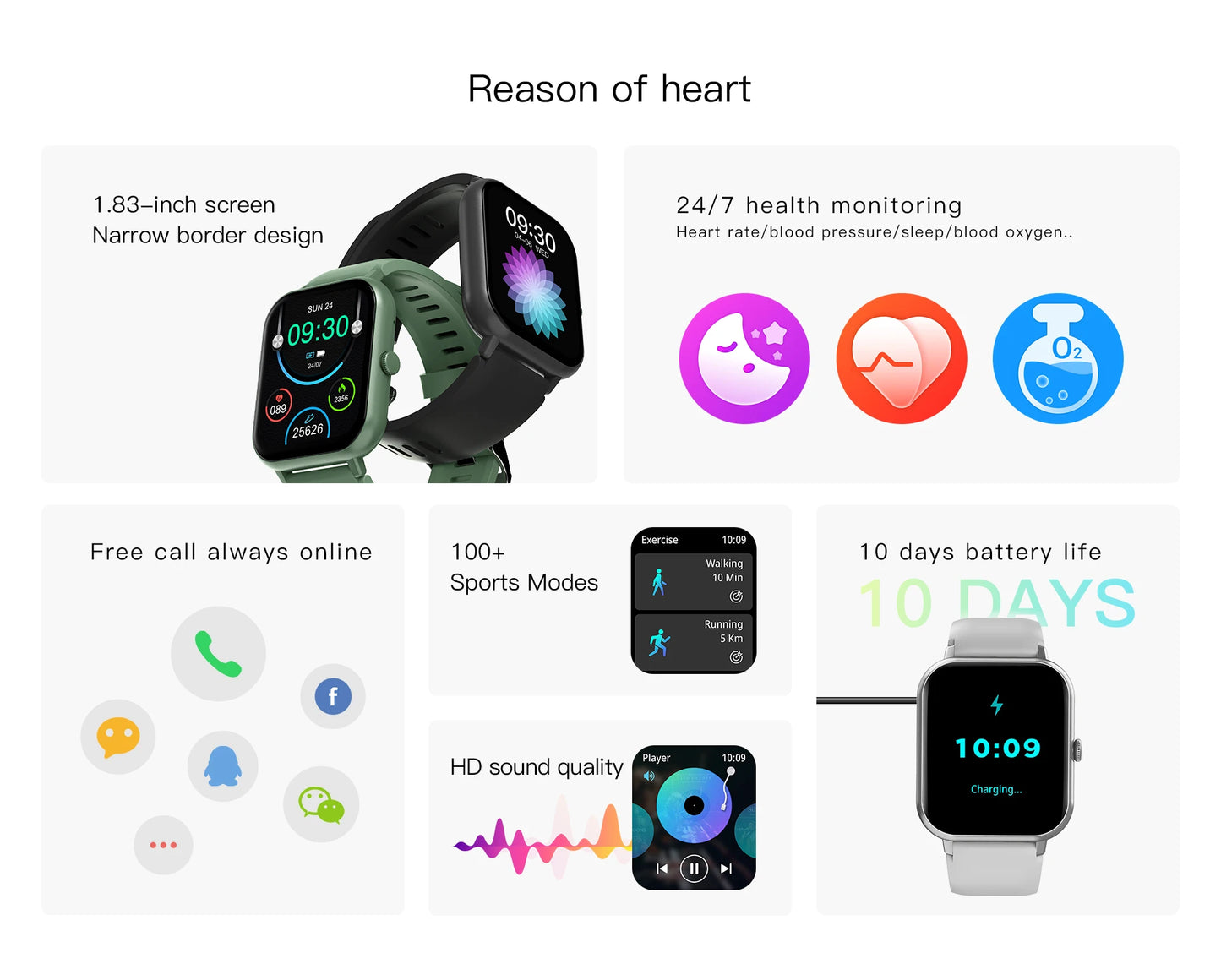 New Digital Smart Watch Heart Monitor Smartwatch 2026 Android Electronic Sports Watches for Man Woman Fitness Tracker for ios