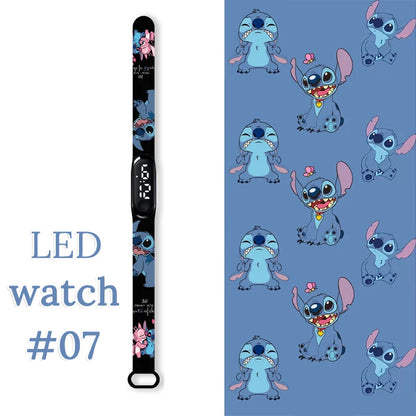 Fashion Stitch Children Watches Girls Waterproof Sport Wristband Women Bracelet  Kids LED Watch Touch Digital Clock