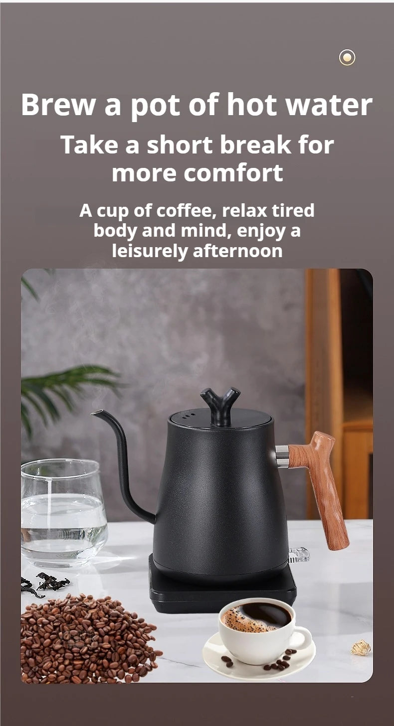 1000W Fast Electric Kettle, 1L Capacity, 304 Stainless Steel, One-Touch Boil & Dry Burn Protection
