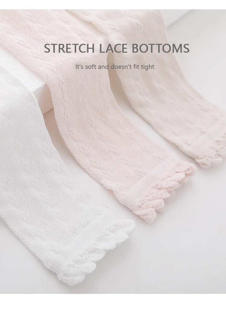 Summer Girls Pants Mesh Thin Baby Lace Pantyhose Outside Wear Summer Baby Stockingds Anti-Mosquito Kids Leggings For Girls