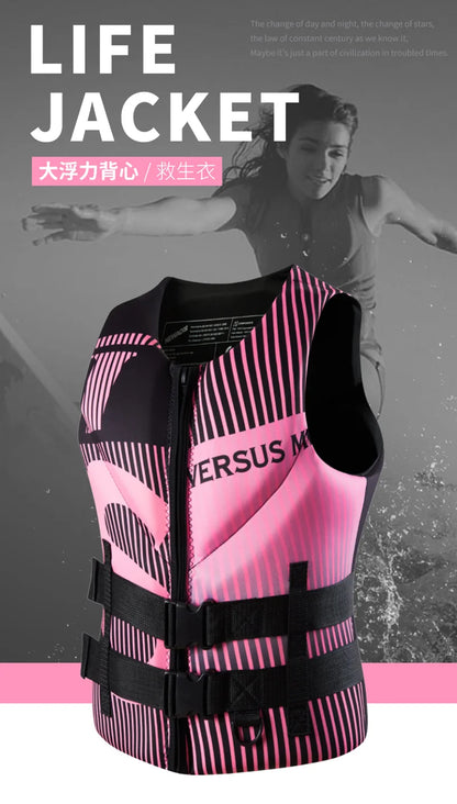 Life Jacket Adult Professional Super Buoyancy Surf Vest Water Sports Kayak Motorboat Drifting Vest Rescue Lifeguard Life Vest