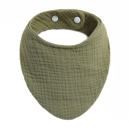 Baby Bibs Organic Cotton Muslin Scarf Burp with for Triangle Gauze Water Absorb Bandana for Boys Girls