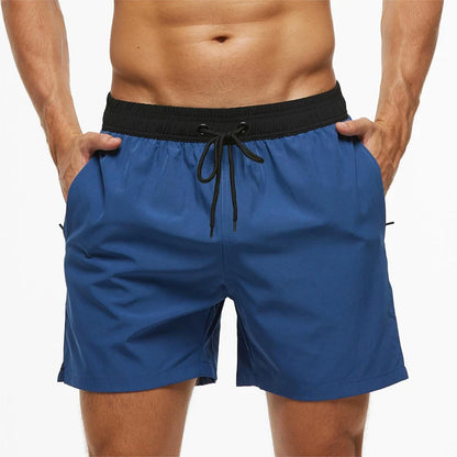 Datifer Brand 2026 Summer Mens Shorts Solid Polyester Gym Traje De Baño Hombre Breathable Mesh Liner Side Pockets Sport Swimwear