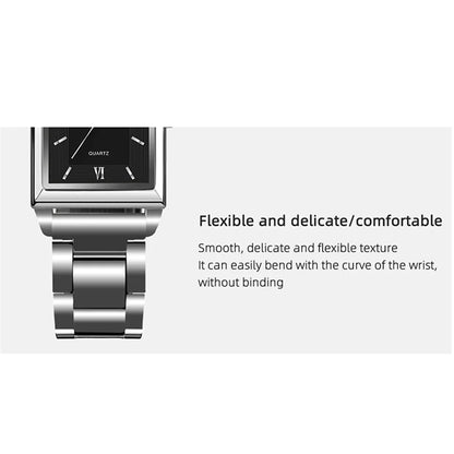 Fashion Mens Business Watches for Men Rectangle Stainless Steel Quartz Wrist Watch Man Casual Leather Watch relogio masculino