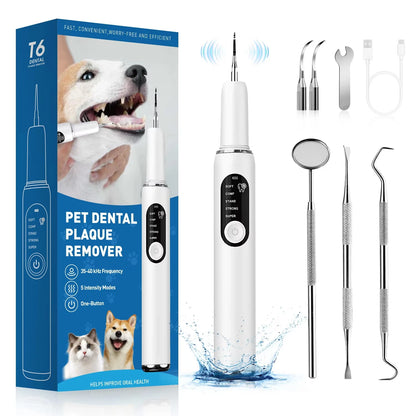 CURVY MOON Pet Use Ultrasonic Tooth Cleaner Dog Cat Dental Scaler for Tartar Removal Teeth Cleaning Tool with Sonic Technolog