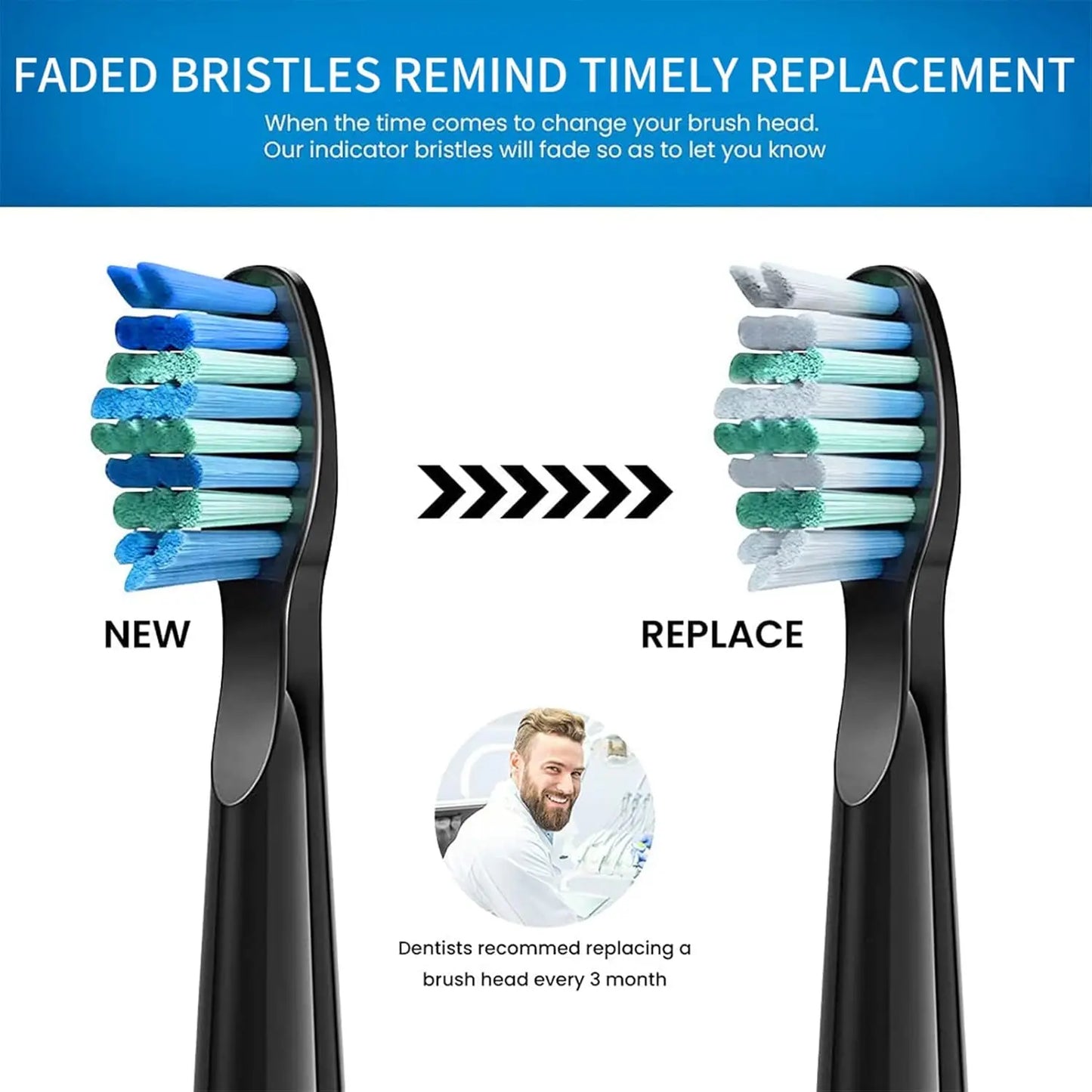 Electric Toothbrush Replacement Heads Compatible With SEAGO SG910/507/958/515/949/575/551,4/8/16pcs