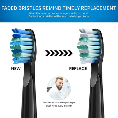 Electric Toothbrush Replacement Heads Compatible With SEAGO SG910/507/958/515/949/575/551,4/8/16pcs