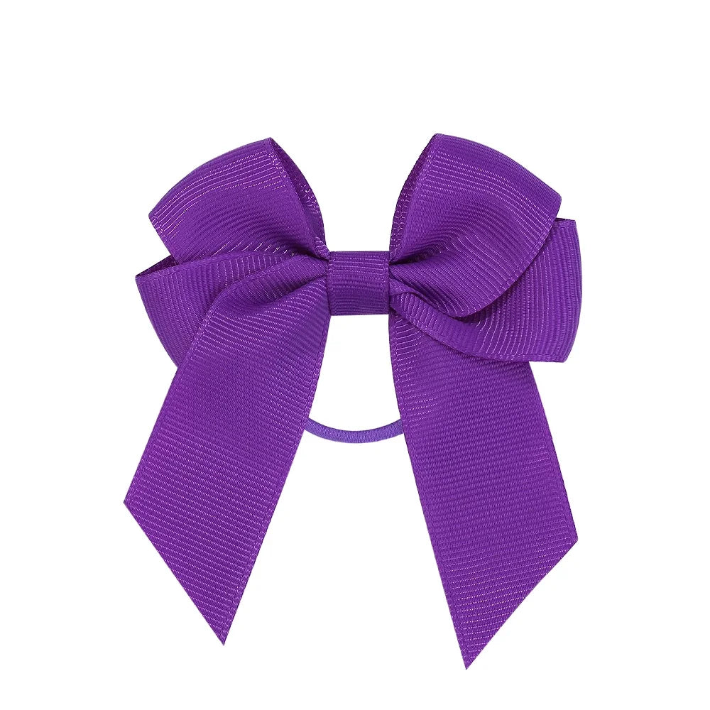 3.15inches Solid Color Hair Ribbon Hair Band for Girls Toddler Cheer Up Bows Head Rope Kids Headwear Ponytail Hair Accessories
