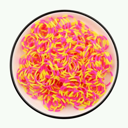 600Pcs New ColorTransparent  Fluorescence Glow Bracelets Making Supplies DIY Rubber Loom Bands Wrist Necklaces Child Party Toys