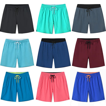 Datifer Brand 2026 Summer Mens Shorts Solid Polyester Gym Traje De Baño Hombre Breathable Mesh Liner Side Pockets Sport Swimwear
