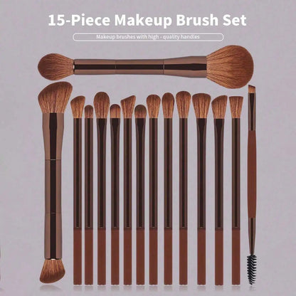 22pcs Makeup Brush Set Including 20pcs Professional Aluminum Tube Makeup Brushes, 2pcs Air Cushion Puffs For Daily Use