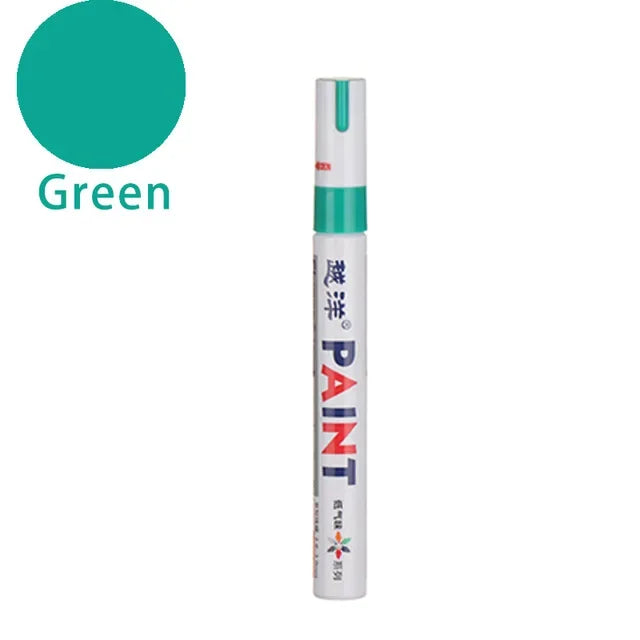 12 Colors White Waterproof Rubber Permanent Paint Marker Pens for Drawing Car Tire Tread Eco-Friendly Tire Painting Highlighter
