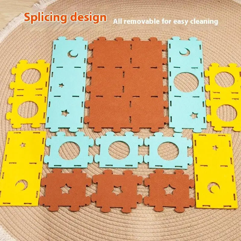 〔CC11〕Removable Felt Maze Hide Nest Hamster Passage Little Pet Nest Sugar Glider Hamster Golden Bear Pet Toy Indoor Pet Supplies