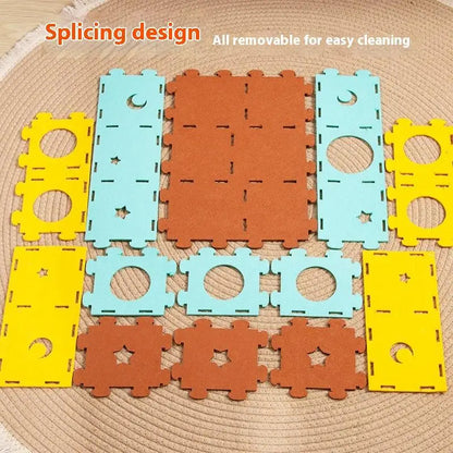 〔CC11〕Removable Felt Maze Hide Nest Hamster Passage Little Pet Nest Sugar Glider Hamster Golden Bear Pet Toy Indoor Pet Supplies