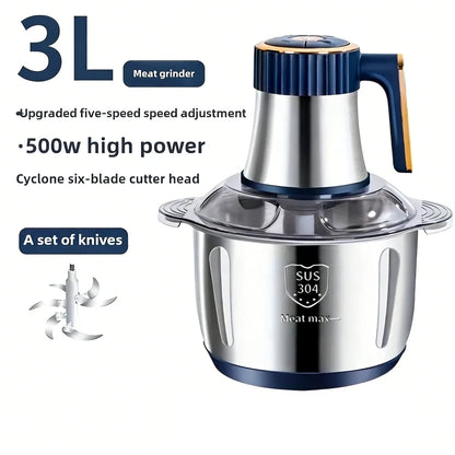 304 Stainless Steel Multifunctional Electric Food Processor 2L 3L 5L Meat Grinder Mincer Vegetable Chopper Slicer 220V EU Plug
