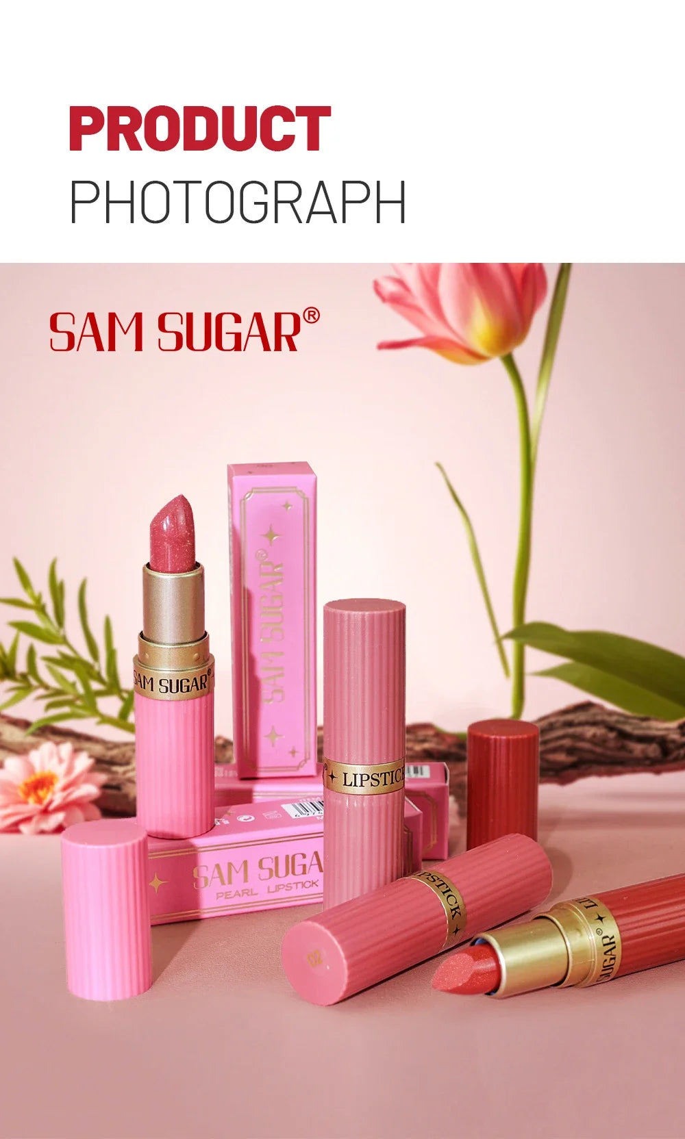 Chocolate Brown Luxurious Metallic Glitter Lipstick Long-Lasting Waterproof Non-Fade Shimmery Pearl Sparkling Lip Gloss Makeup