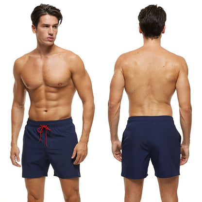 Datifer Brand 2026 Summer Mens Shorts Solid Polyester Gym Traje De Baño Hombre Breathable Mesh Liner Side Pockets Sport Swimwear