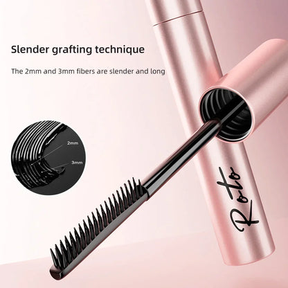 Silk Fiber Matte Mascara Makeup Ultra-Fine Brush Lengthens Eyelashes Waterproof Fast Dry Brown Black Curling Mascara Comestic