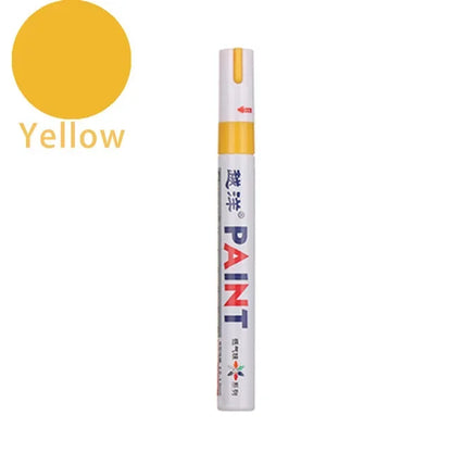 12 Colors White Waterproof Rubber Permanent Paint Marker Pens for Drawing Car Tire Tread Eco-Friendly Tire Painting Highlighter