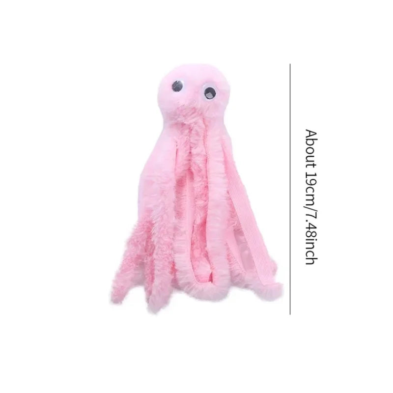 Pet Plush Toy Cat Catnip Octopus Shape Toy Bite Resistant Interactive Pet Cat Plaything Dog Teeth Cleaning Chew Toy Pet Supplies