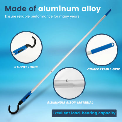 Robotic Pool Cleaner Pole Hook Detachable Plastic Pool Retrieval Hook Pool Vacuum Robot Telescopic Pole Hook Accessories