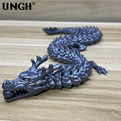 UNGH Multi-Jointed Action Figure Dragon 3D Printed Assembly Movable 13 Body Movable Robot Toys Gifts For Children