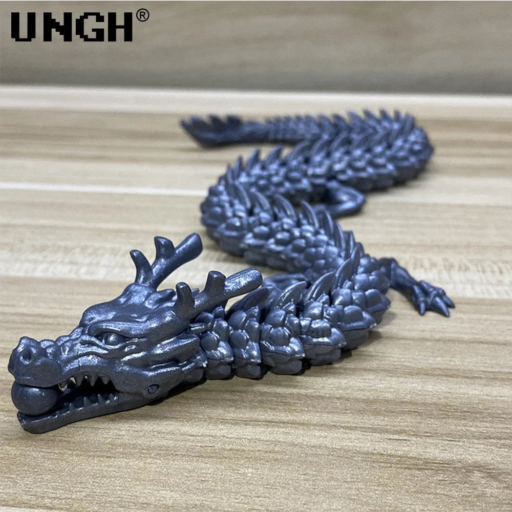 UNGH Multi-Jointed Action Figure Dragon 3D Printed Assembly Movable 13 Body Movable Robot Toys Gifts For Children