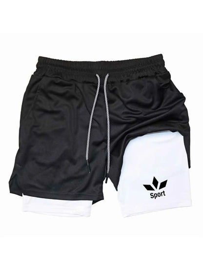 Leisure sportswear fitness double-layer shorts 2026 summer sports shorts 2-in-1 gym running