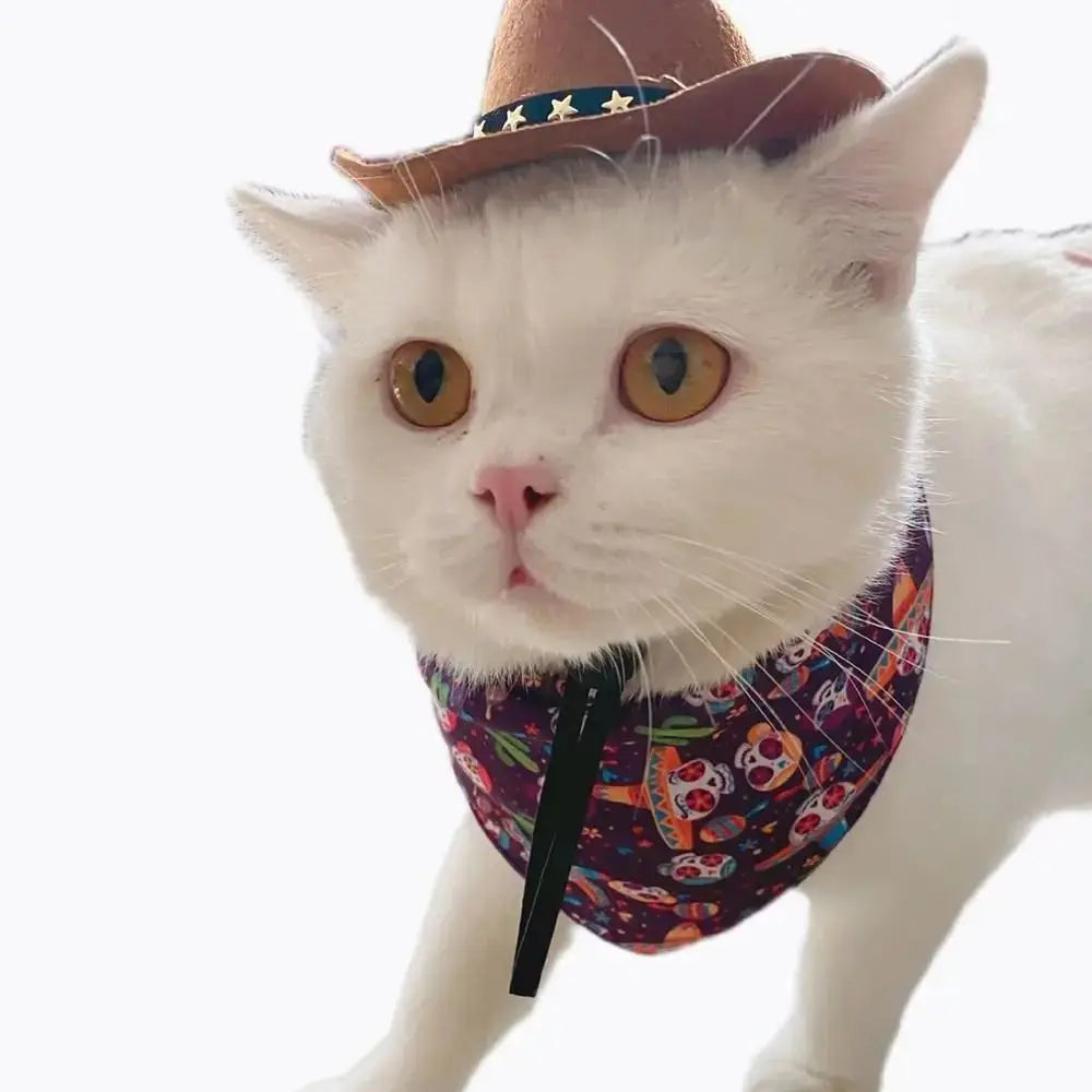 British Pet Dog Hat Star Cowboy Hat Pet Supplies Adjustable Dog Costume Top Hat Headwear Pet Hat Dogs Caps Pet Sun Hats for Cats
