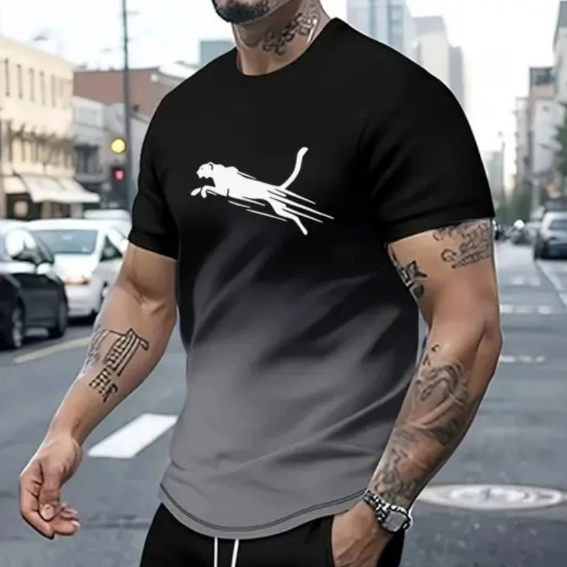 Animal T-Shirts For Men 3d Print T-Shirt Mens Sports T-Shirt Street Fashion Short Sleeve Tee Shirts Loose Oversized Men