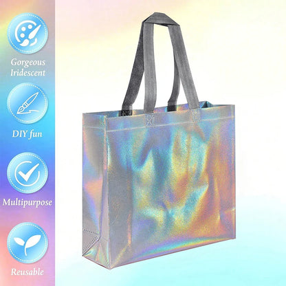 Organizer Silver Reusable Gift Tote Grocery Shopping Bags Apply To Bridesmaids Birthday Party Wedding, Bachelor Party Supplies