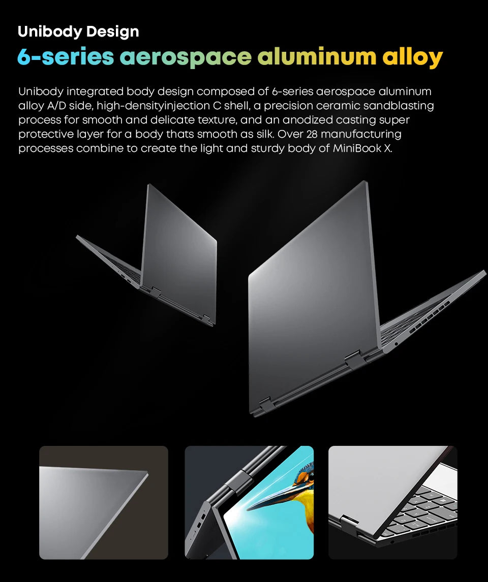 CHUWI MiniBook X Laptop Tablet PC 2 In 1 12GB LPDDR5 512G SSD Intel N100 10.51 Inch FHD IPS Screen 1920*1200 Windows 11 Notebook