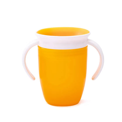 Baby Learning Drinking Cup With Double Handle Flip Lid 360 Degrees Can Be Rotated Leakproof Cup Infants Water Cups Bottle