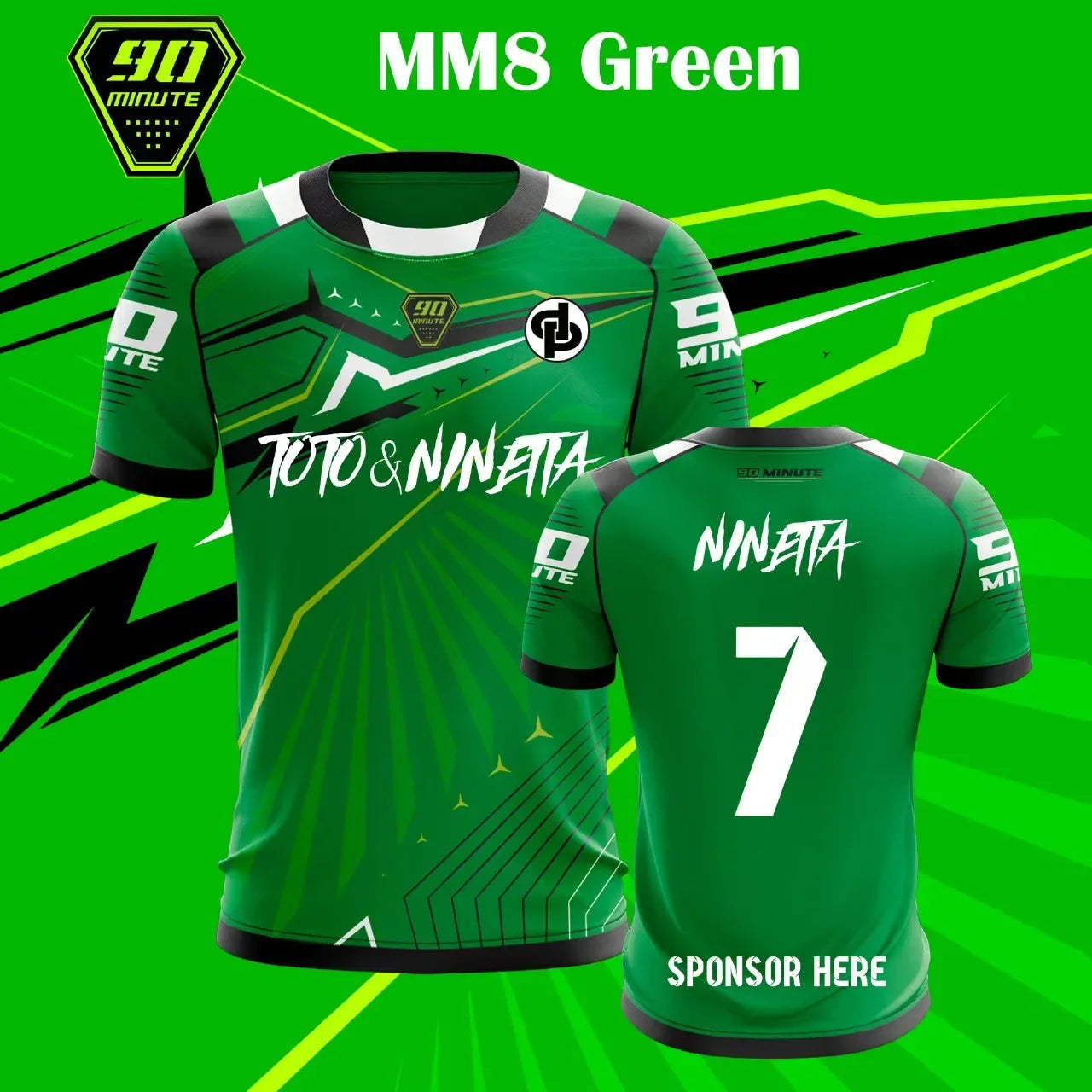 90 Minute Series MM9 JUL Football Shirt for Men, Summer Outdoor Sport Quick-Drying Jersey, Fitness Training T-shirt