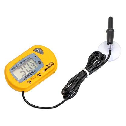 Fish Tank Thermometer LCD Digital Aquarium Temperature Water Meter Aquarium Temp Detector Fish Alarm Pet Supplies Tool Aquatic