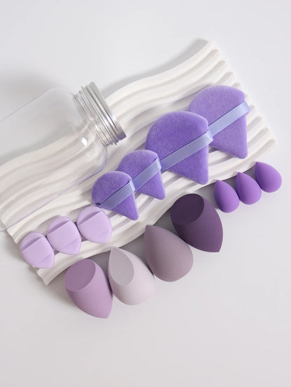 14 Piece Cosmetic Sponge Set, Cosmetic Sponge Finger Puff, Dry and Wet Foundation Make-Up Cosmetic Puff